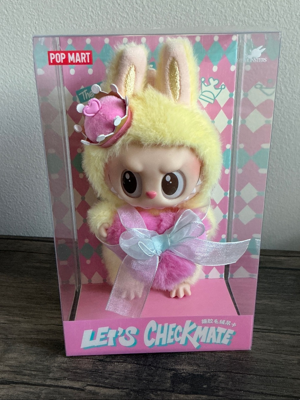 NEW Let's Checkmate Yellow Bunny Plush with Pink Heart